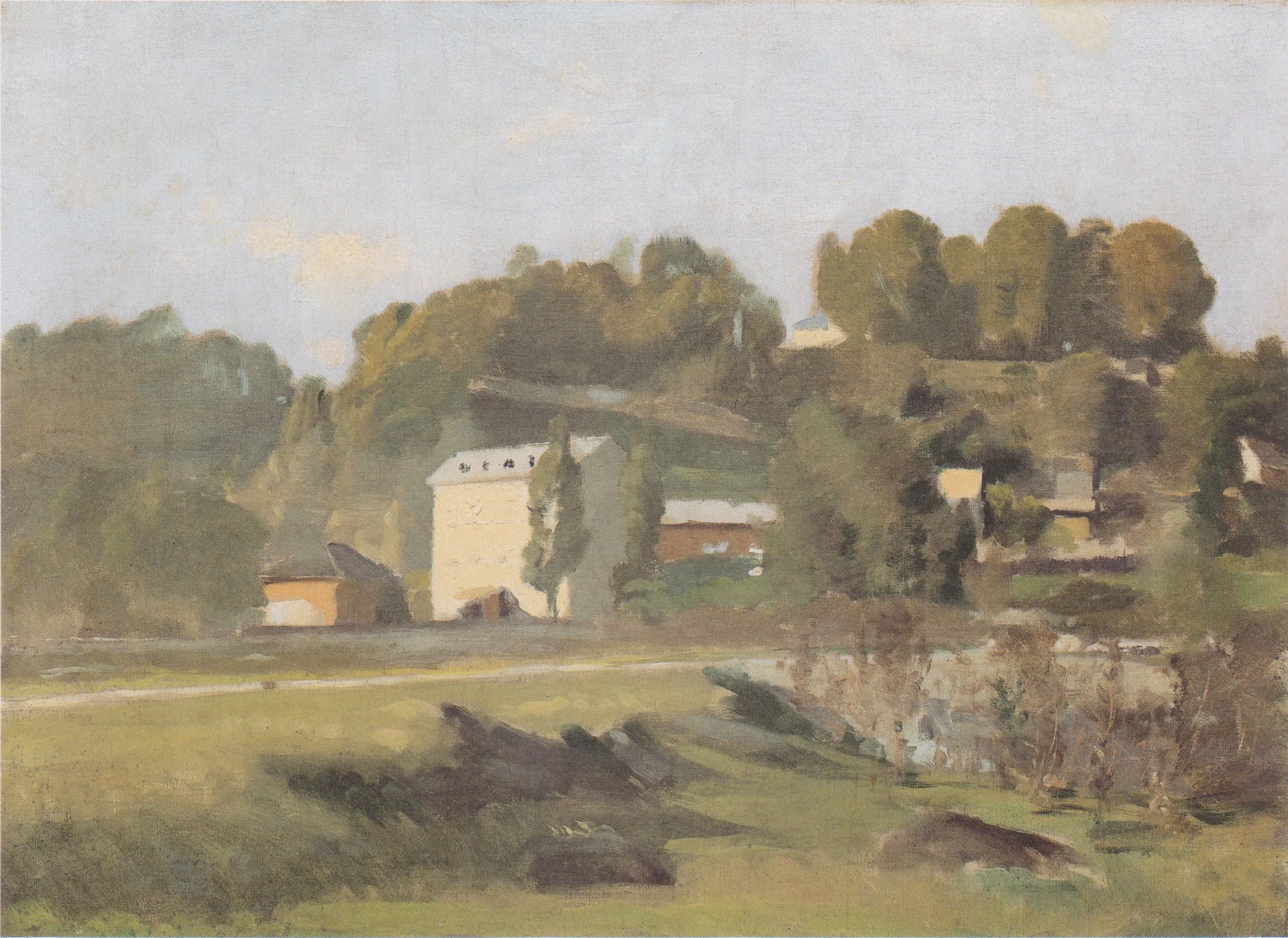 Die Mühle von Sousterre bei Genf - Ferdinand Hodler image 1 copie peinte à la main à l’huile