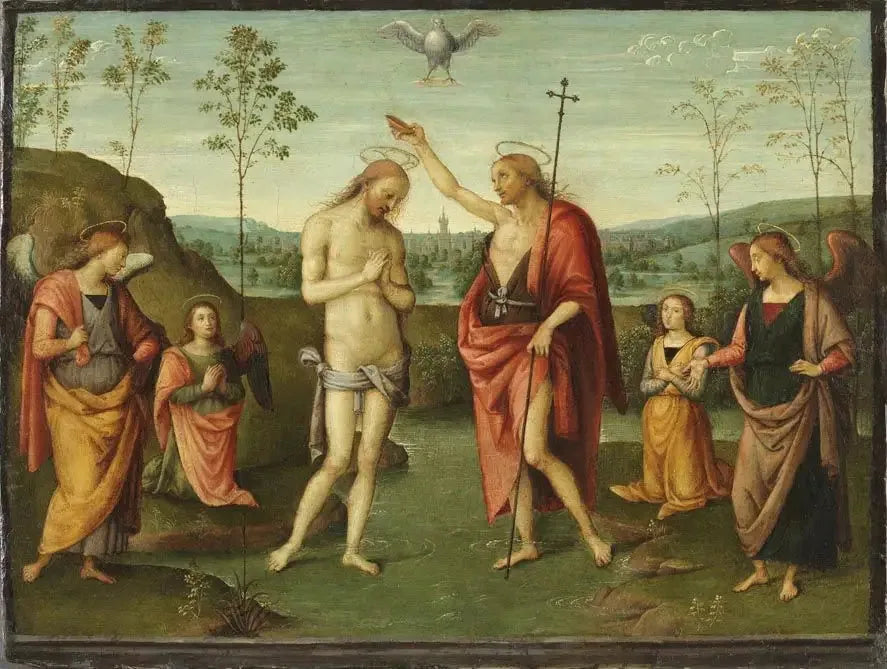 Die Taufe Christi - Pietro Perugino