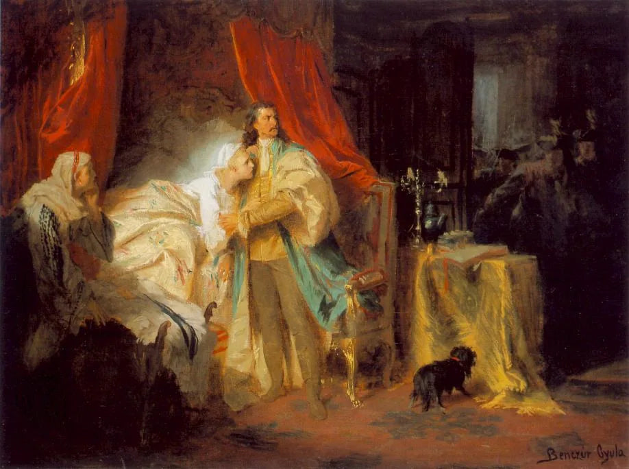 Die Verhaftung von Ferenc Rákóczi auf der Burg von Nagysáros - Gyula Benczúr image 1 reproduction de peinture à l’huile