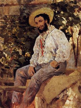 Diego Martelli dans Castiglioncello - Giovanni Boldini image 1 tableau peint à l’huile sur toile
