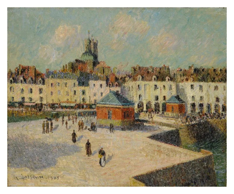 Dieppe, le quai de la carénage - Gustave Loiseau image 1 copie de tableau peinte à la main