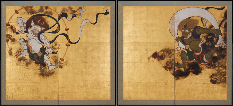 Dieu du Vent et dieu du Tonnerre - Tawaraya Sōtatsu