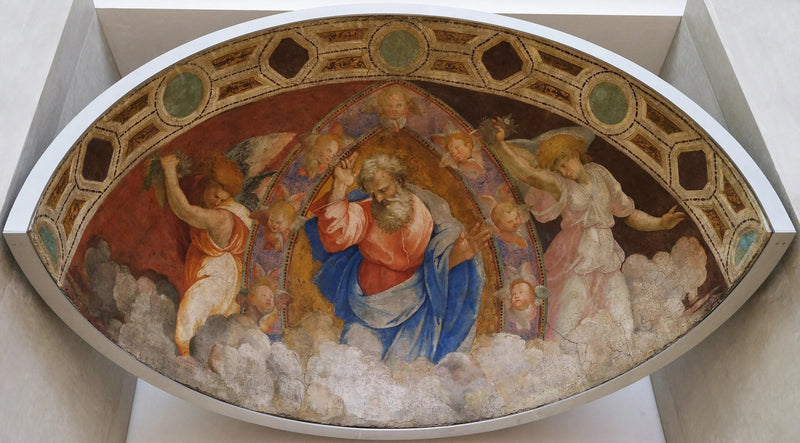 Dieu le Père bénissant parmi les anges - Raphaël Sanzio