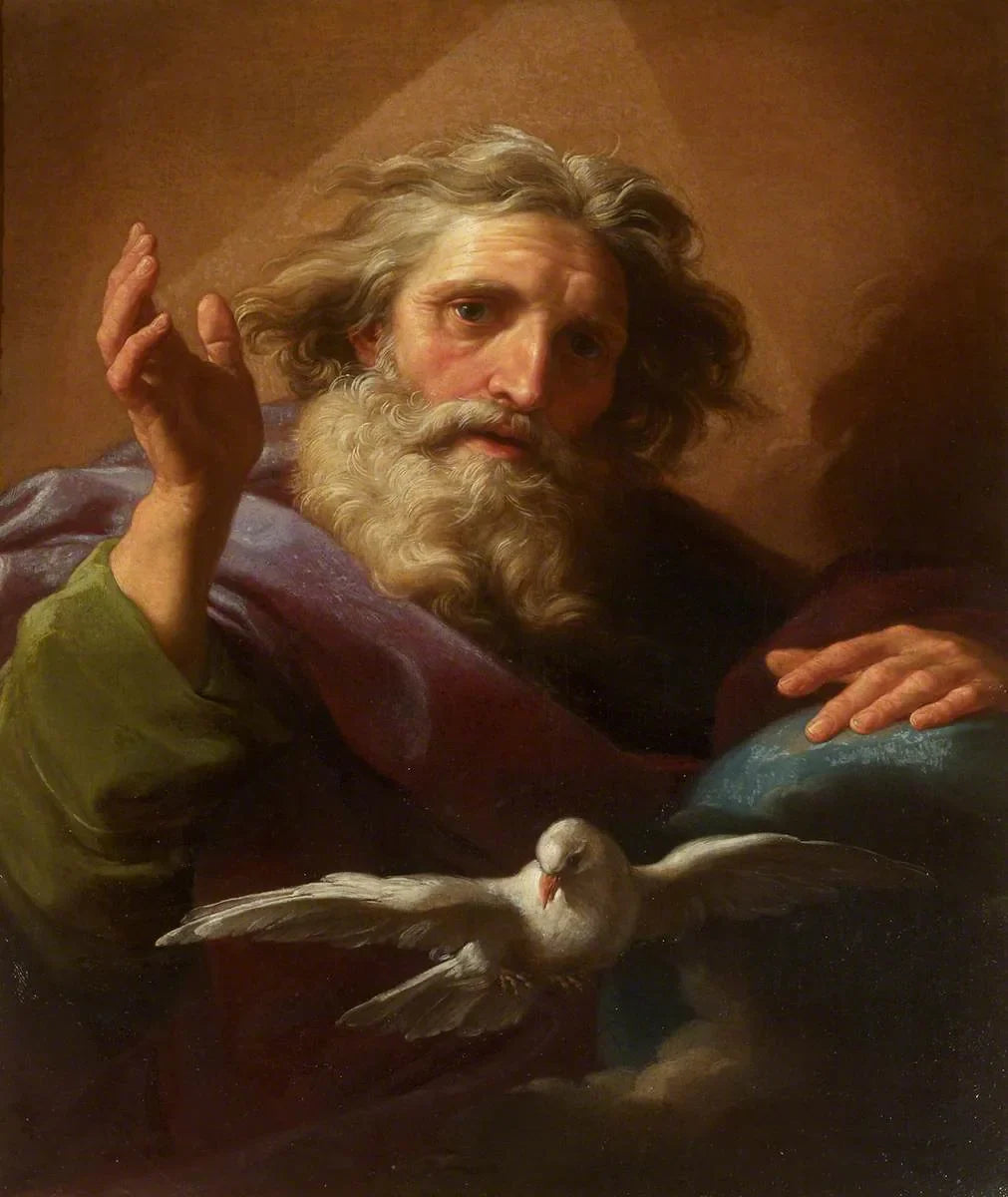 Dieu le Père et le Saint-Esprit - Pompeo Batoni image 1 reproduction artisanale de tableau