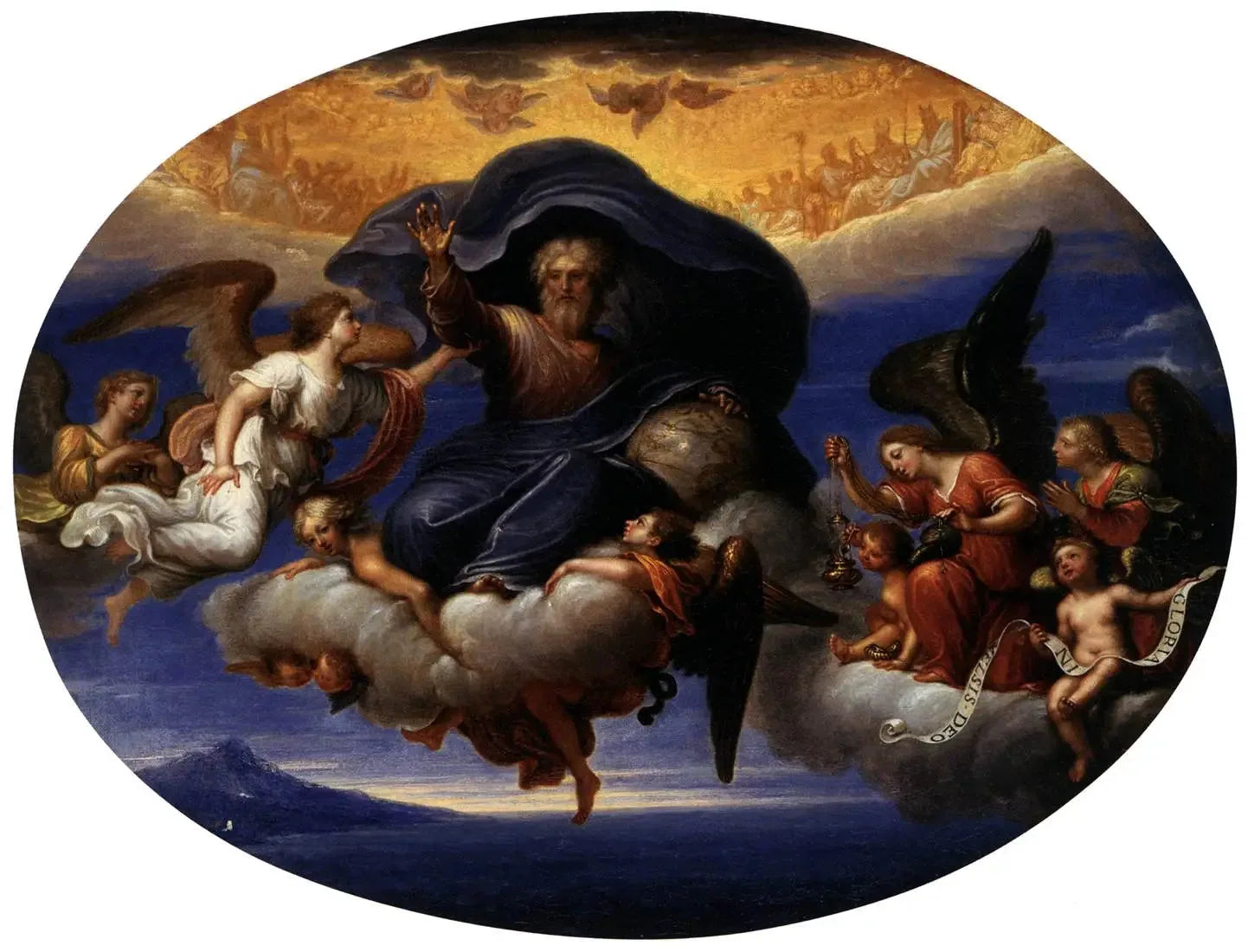 Dieu le Père - Pierre Mignard image 1 reproduction de peinture à l’huile