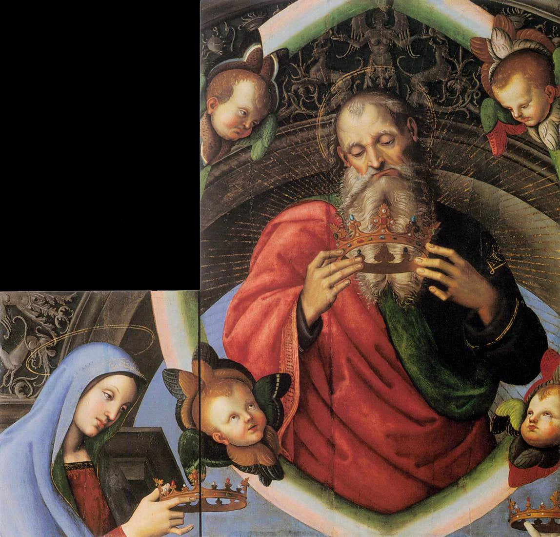 Dieu le Père et la Vierge Marie - Raphaël Sanzio
