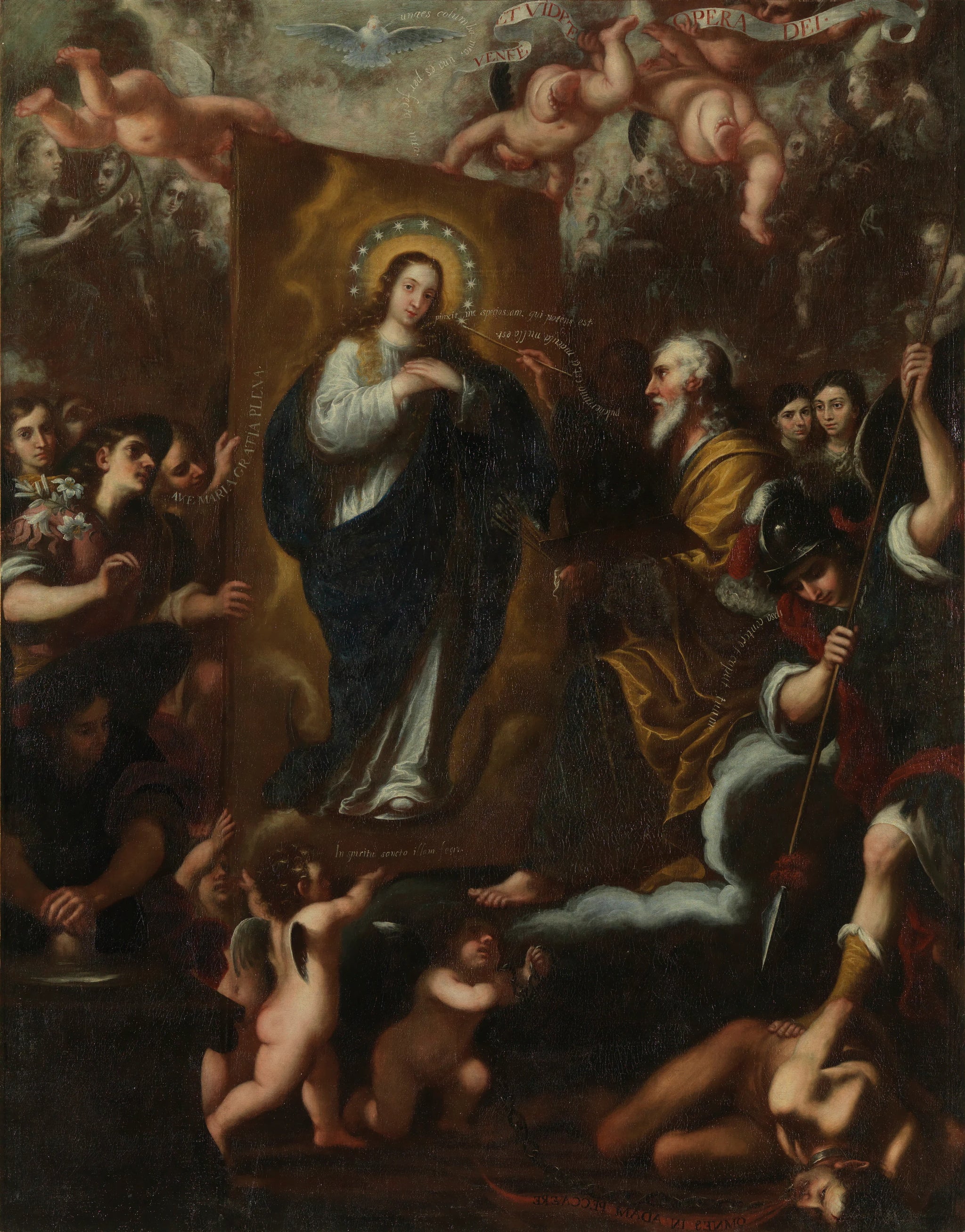 Dieu le Père peignant l'Immaculée Conception - José García Hidalgo