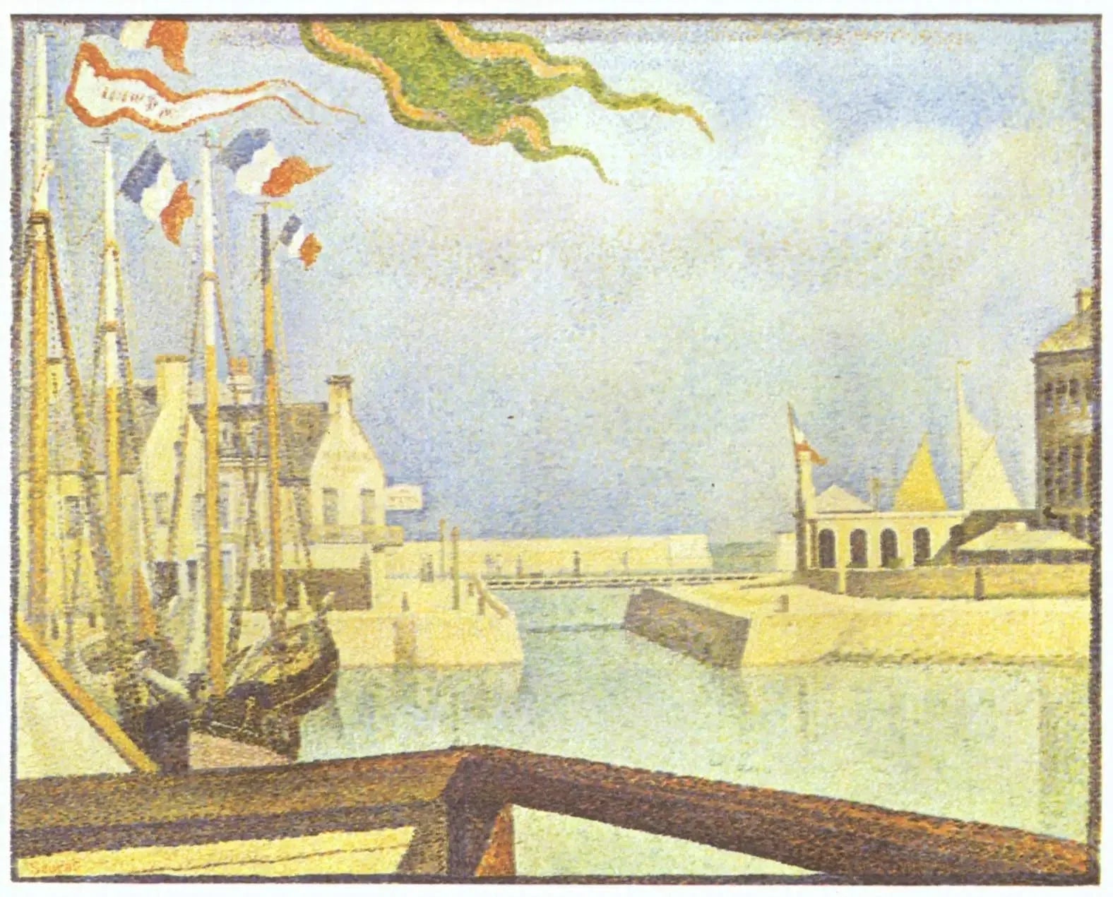 Dimanche, Port-en-Bessin - Georges Seurat image 1 reproduction d’œuvre d’art à l’huile