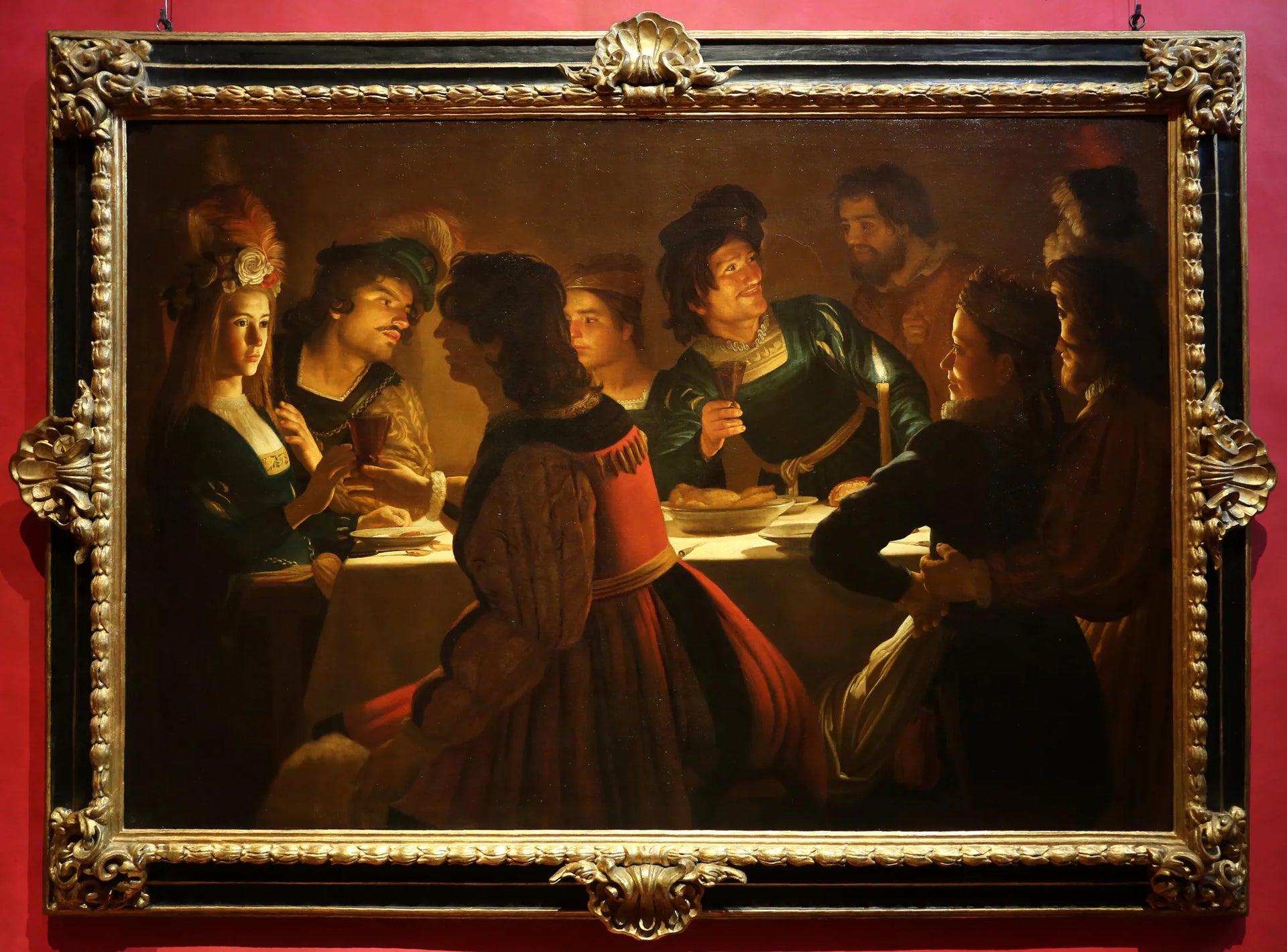 Dîner avec noces - Gerrit van Honthorst image 1 reproduction artisanale de tableau