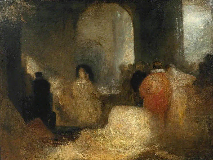 Dinner in a Great Room with Figures in Costume - J. M. W. Turner
