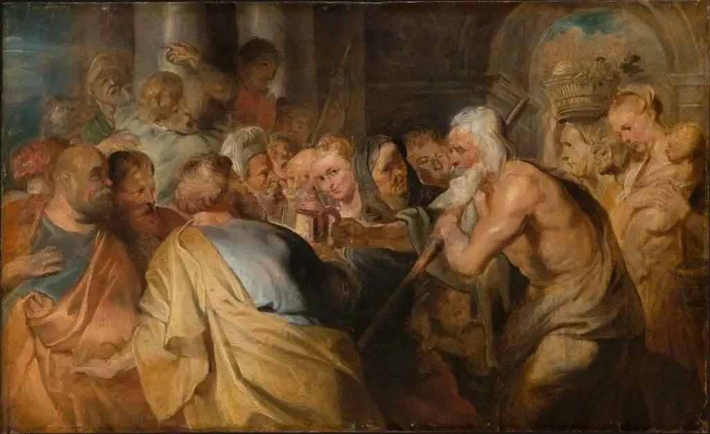 Diogène à la recherche d'un véritable homme - Peter Paul Rubens image 1 copie peinte à la main à l’huile