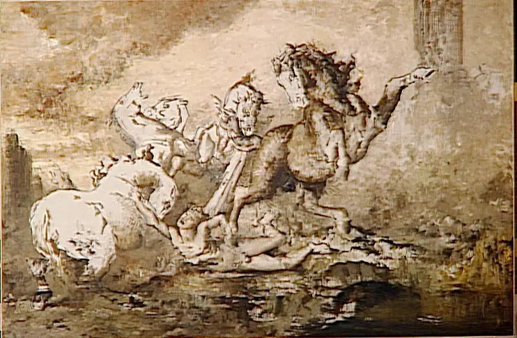 Diomède dévoré par ses chevaux - Gustave Moreau image 1 reproduction d’œuvre d’art à l’huile