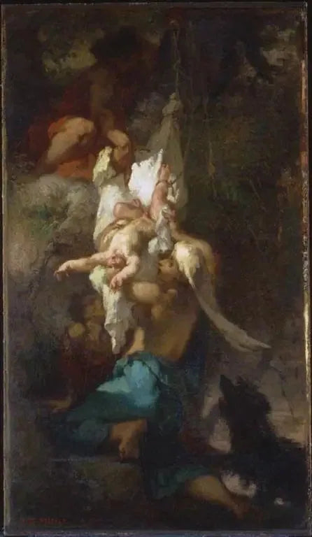 Œdipe descendu de l'arbre - Jean-François Millet image 1 copie de tableau peinte à la main
