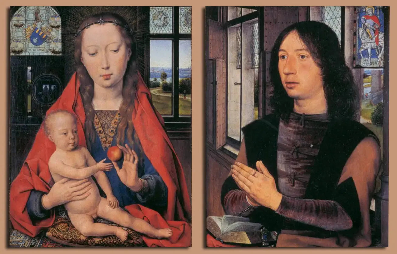 Diptyque de Maarten van Nieuwenhove - Hans Memling image 1 copie de tableau peinte à la main