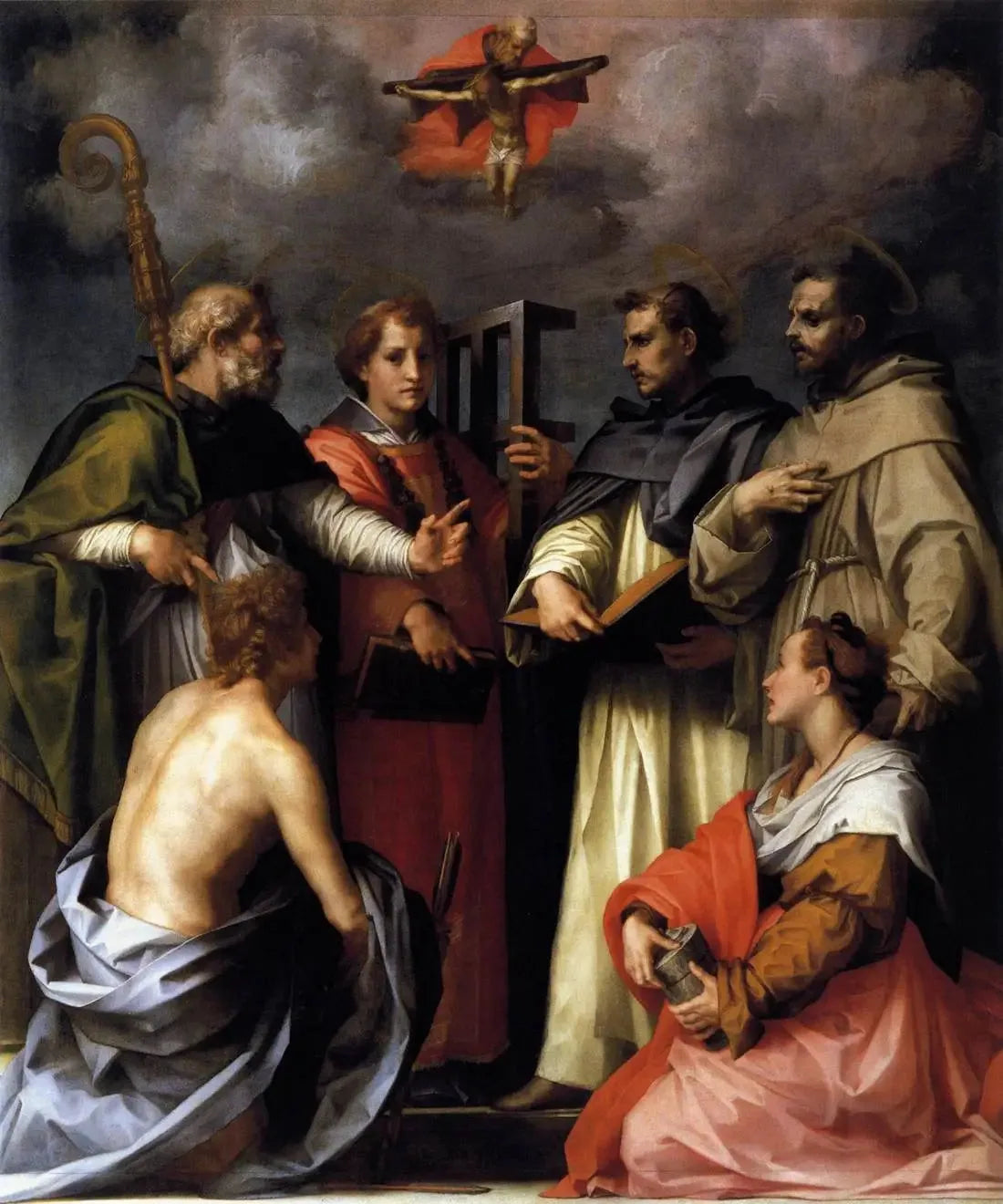 Dispute sur la Trinité - Andrea del Sarto image 1 reproduction artisanale de tableau