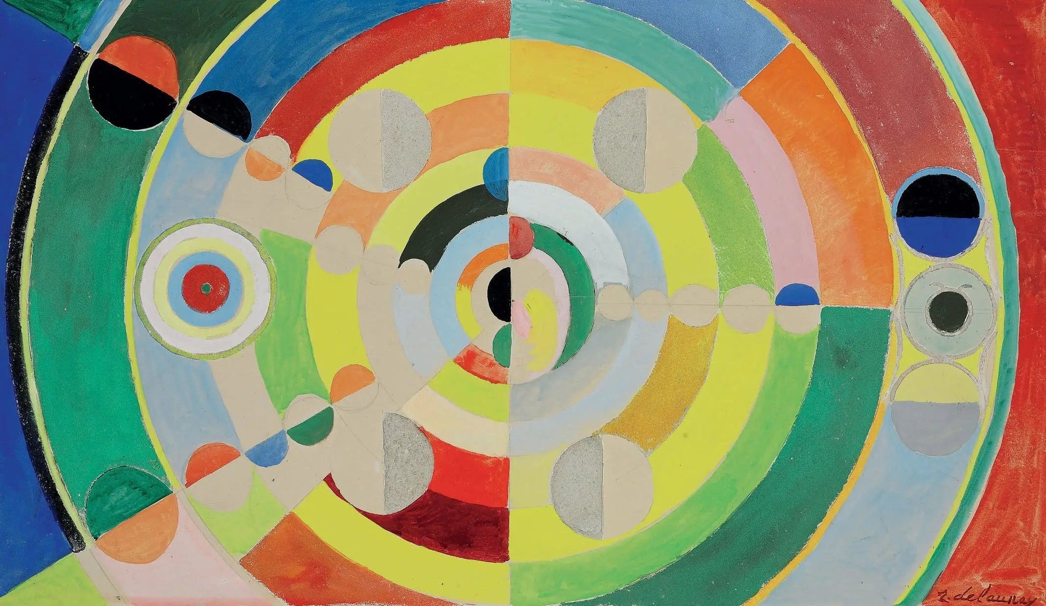Disques en relief - Robert Delaunay image 1 tableau peint à l’huile sur toile