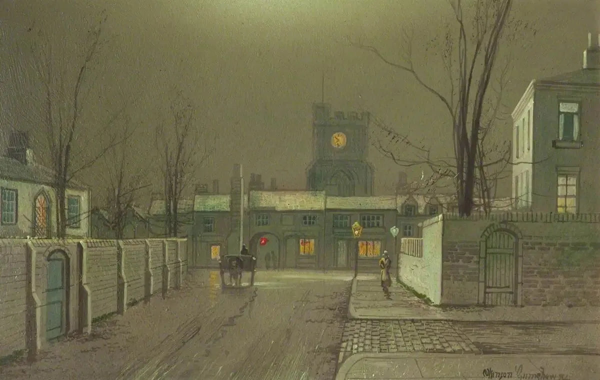 Docks de Liverpool (panneau 4 sur 5) - John Atkinson Grimshaw image 1 tableau peint à l’huile sur toile
