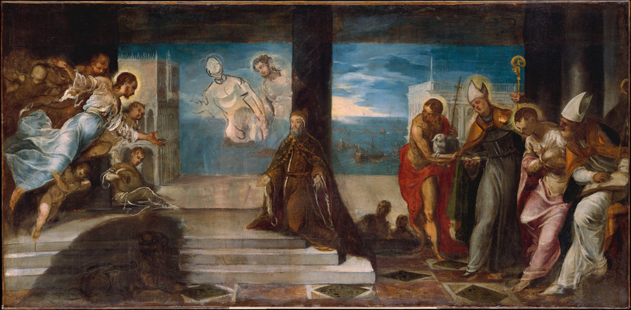 Le doge Alvise Mocenigo présenté au Rédempteur - Jacopo Tintoretto (Jacopo Robusti)