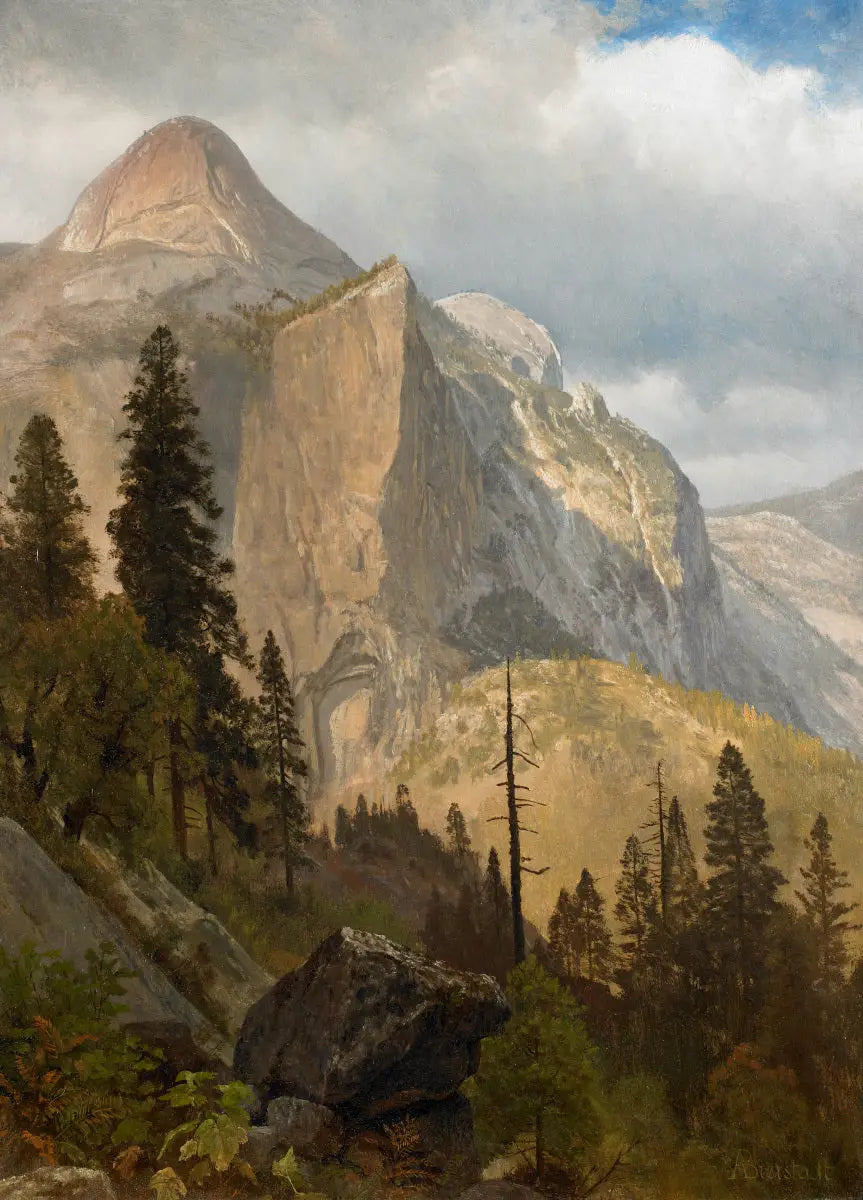 Dôme Nord, vallée de Yosemite - Albert Bierstadt image 1 reproduction d’œuvre d’art à l’huile