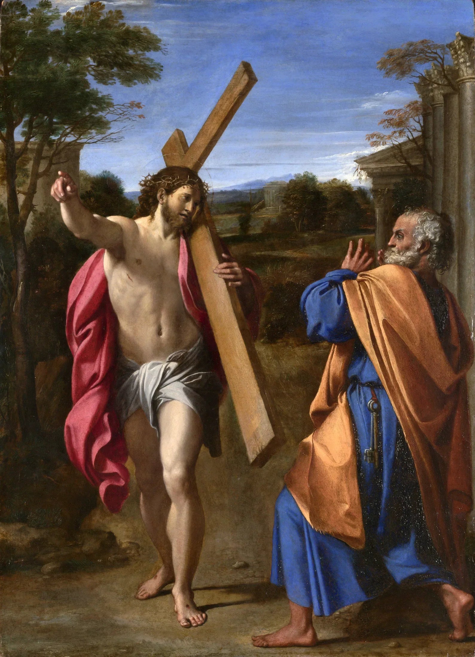 Domine, quo vadis ? - Annibale Carracci image 1 copie peinte à la main à l’huile