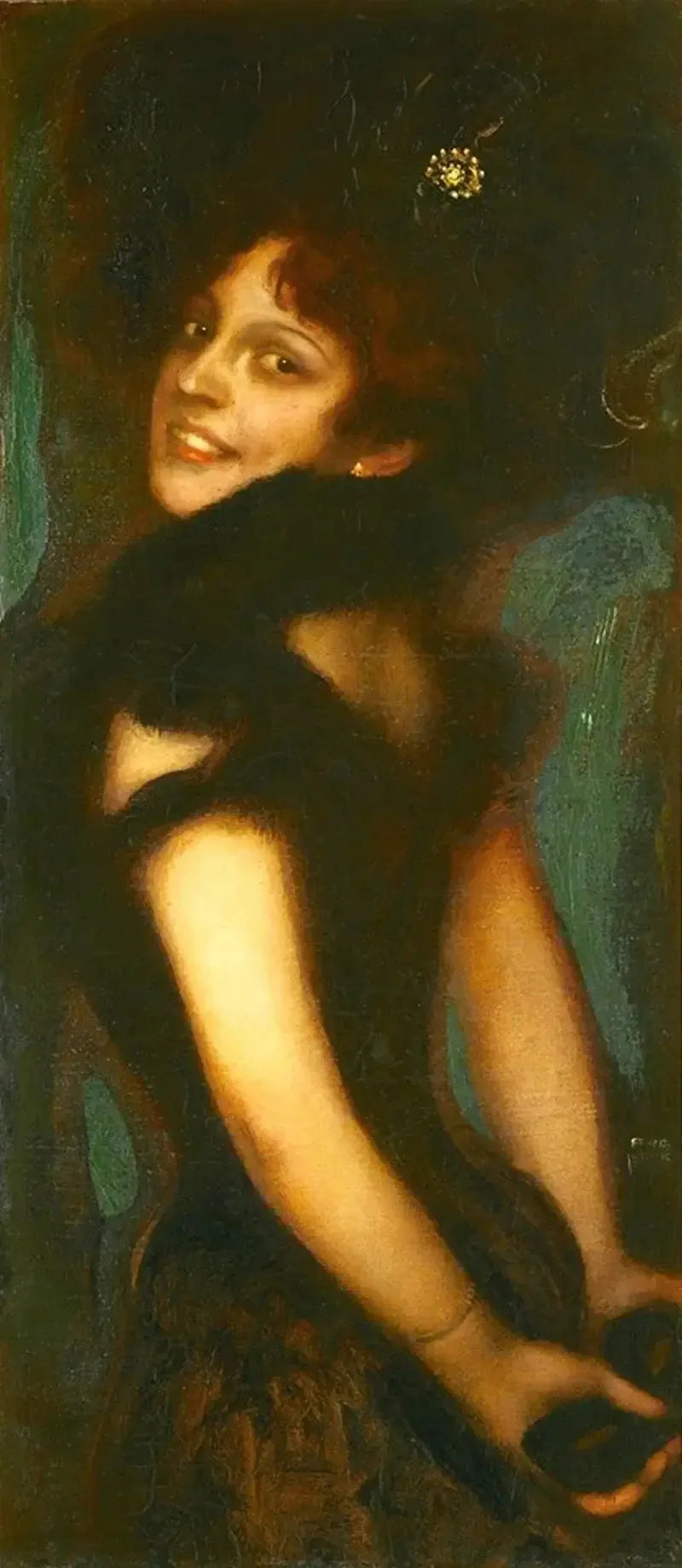 Domino - Franz von Stuck image 1 copie peinte à la main à l’huile