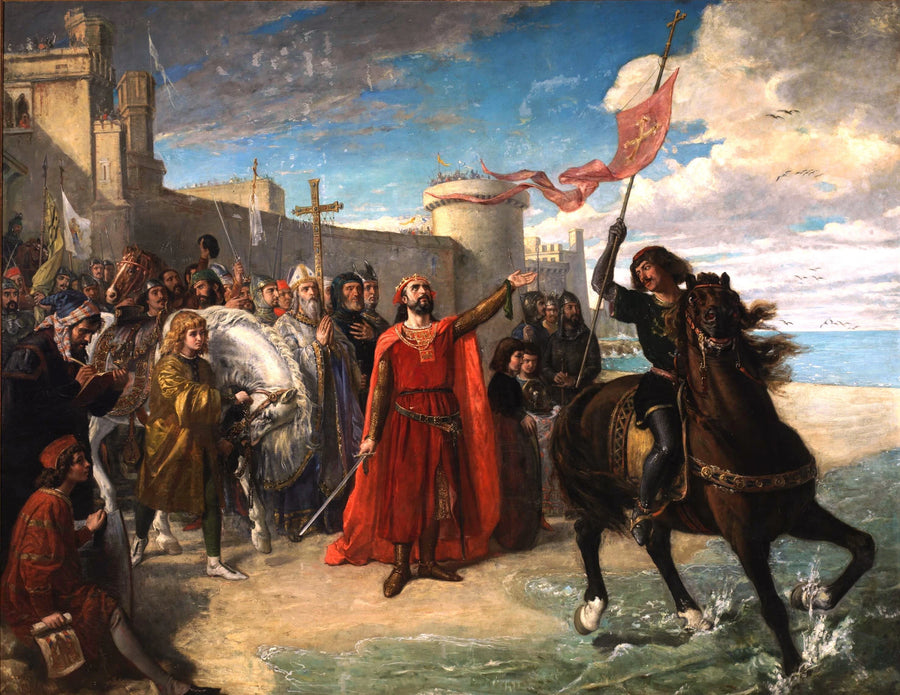 Don Alphonse le Sage, après avoir conquis aux Maures la place de Cadix, la première place maritime que possédaient les rois de Castille, s'empara de la mer pour ouvrir aux chrétiens la voie qui les conduirait en Afrique. - Matías Moreno