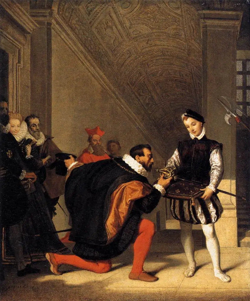 Don Pedro de Tolède baisant l'épée d'Henri IV - Jean-Auguste-Dominique Ingres image 1 tableau peint à l’huile sur toile