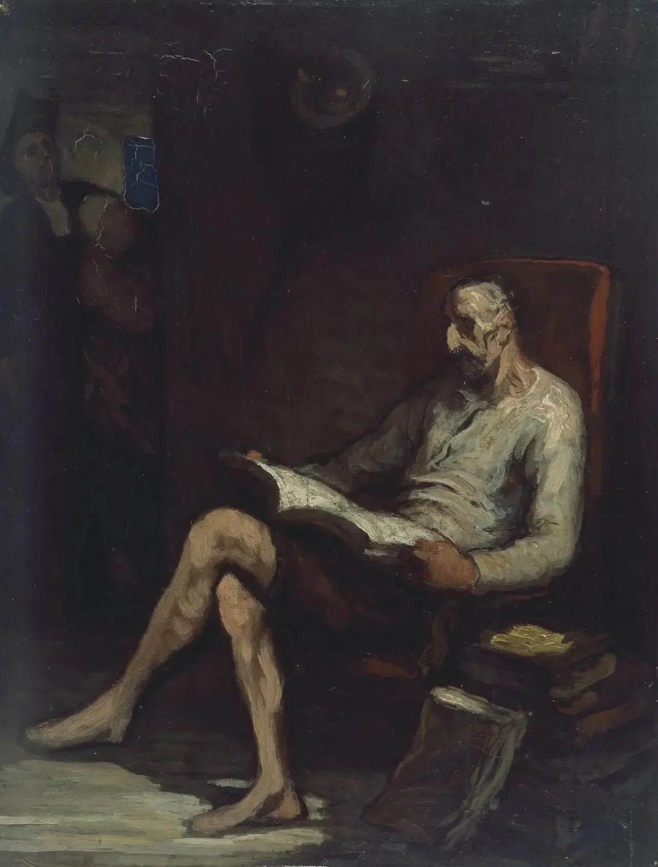 Don Quichotte en train de lire - Honoré Daumier image 1 reproduction réalisée par Alpha Reproduction