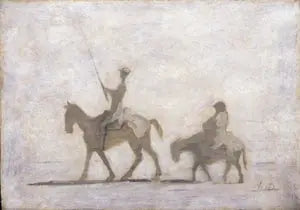 Don Quichotte et Sancho Pança - Honoré Daumier image 1 reproduction d’œuvre d’art à l’huile