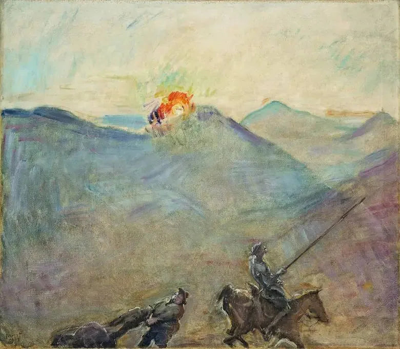Don Quichotte et Sancho Pansa - Max Slevogt image 1 copie de tableau peinte à la main