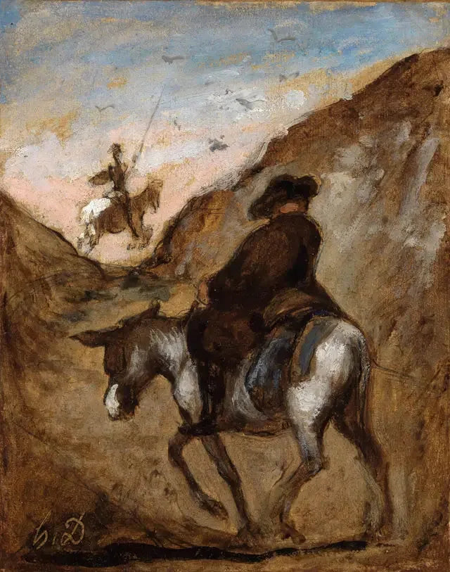 Don Quichotte et Sancho Panza - Honoré Daumier image 1 tableau peint à l’huile sur toile