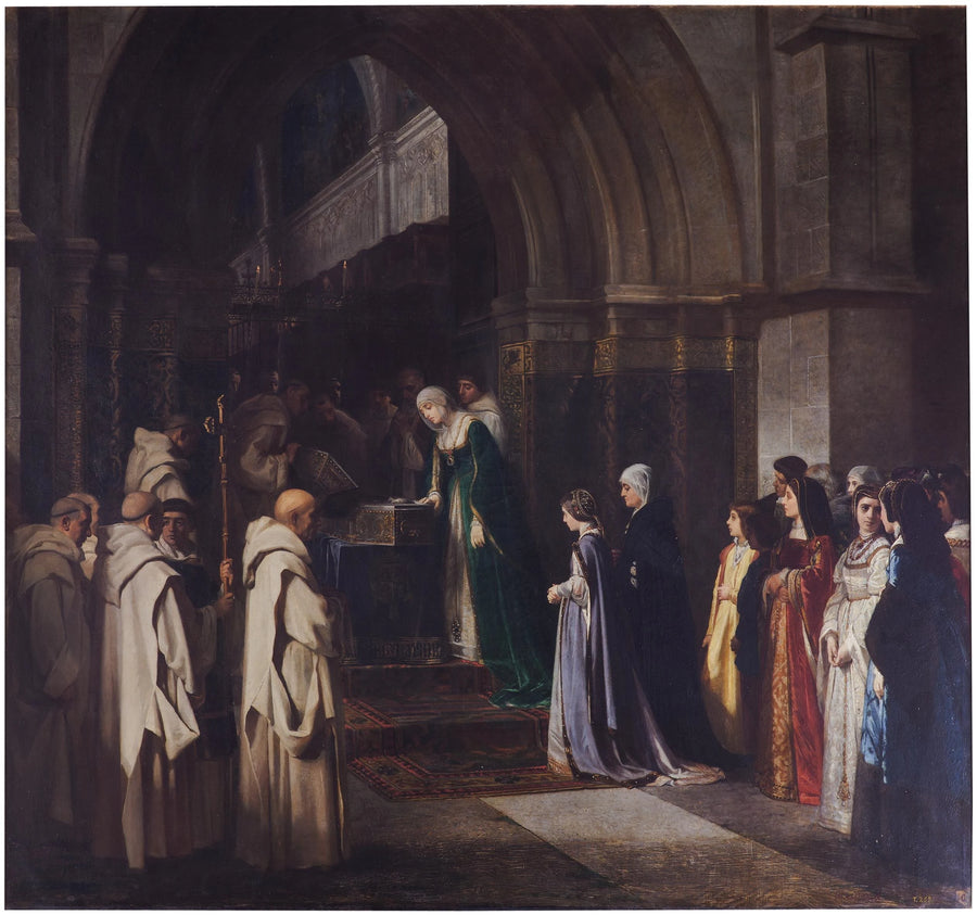 Doña Isabel la Católica à la Chartreuse de Miraflores - Luis Alvarez Catalá