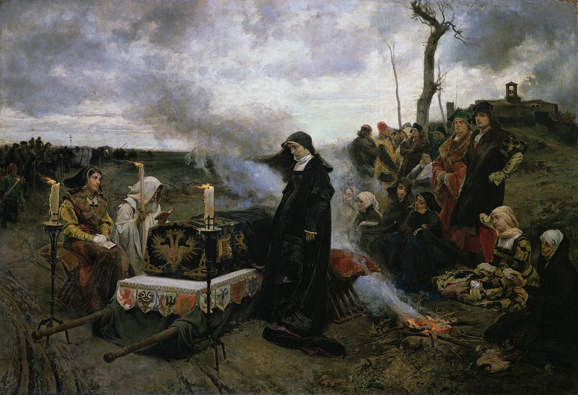 Doña Juana la Loca - Francisco Pradilla y Ortiz image 1 copie de tableau peinte à la main