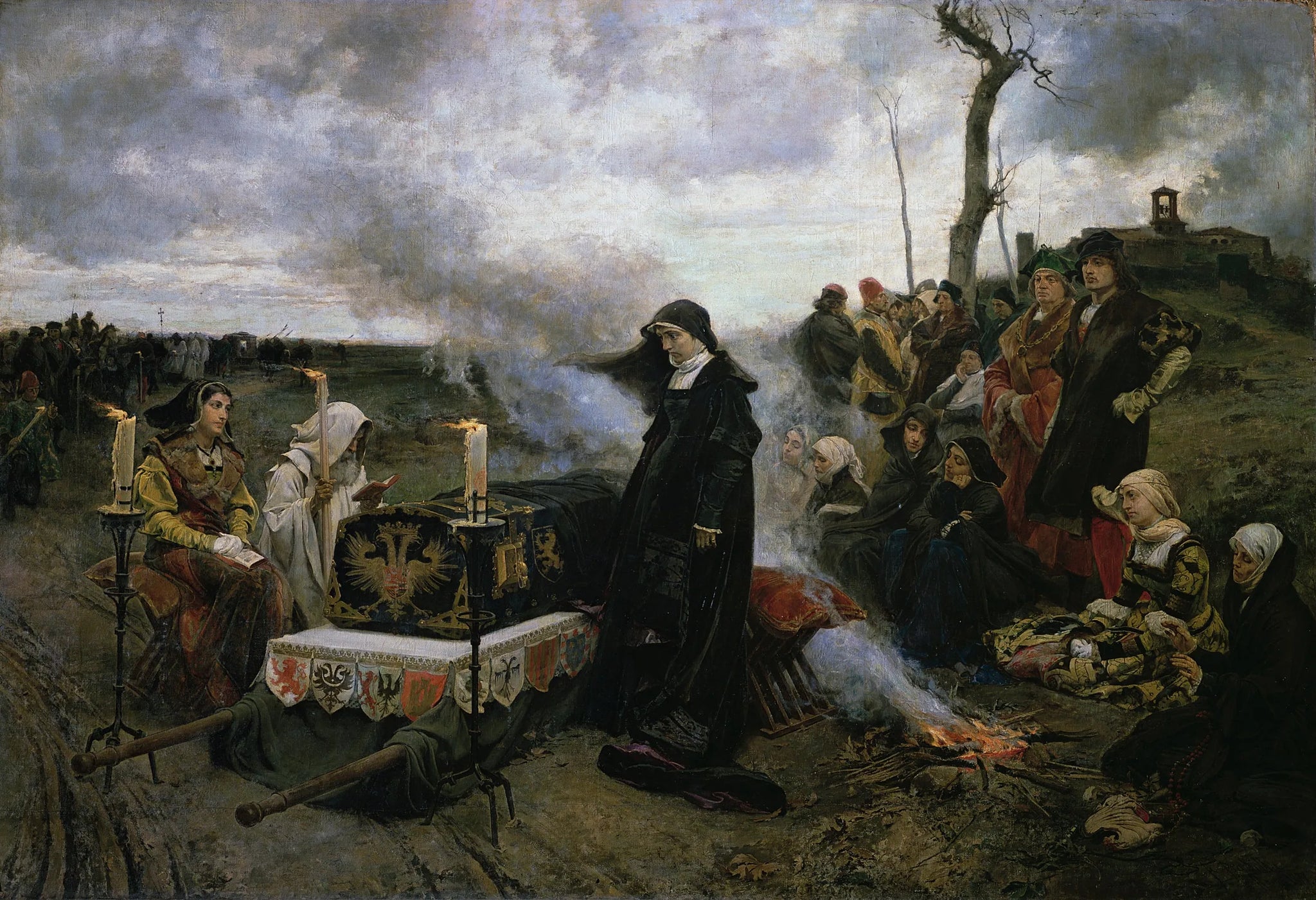 Doña Juana la Loca - Francisco Pradilla y Ortiz image 1 copie de tableau peinte à la main