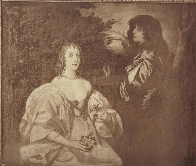 Double portrait d'Anne Sophia, comtesse de Carnarvon (-1695) avec son frère Philip Herbert, 5e comte de Pembroke, 2e comte de Montgomery (1621-1669) - Antoine van Dyck image 1 tableau peint à l’huile sur toile