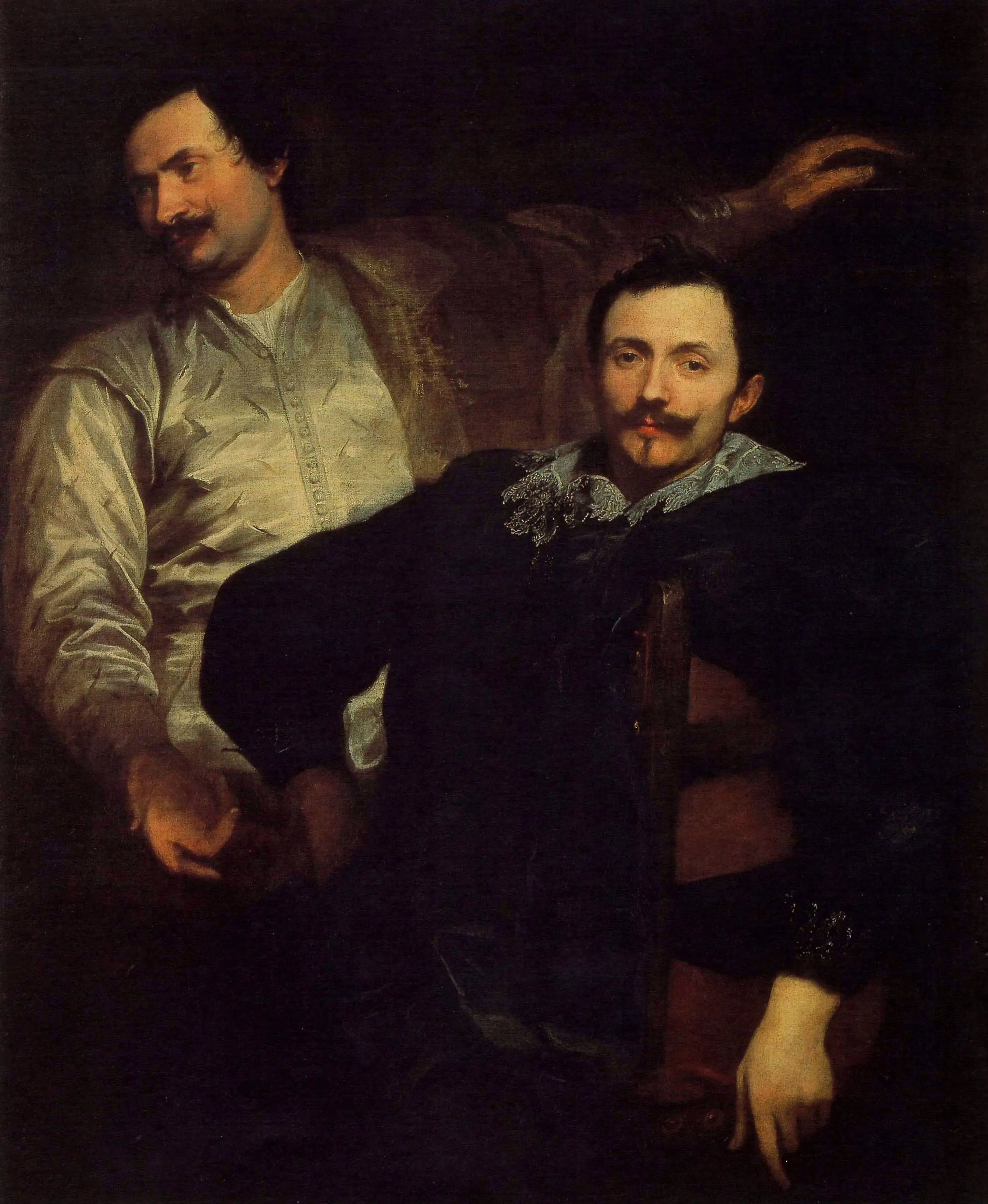 Double portrait de Cornelis et Lucas de Wael - Antoine van Dyck image 1 reproduction de peinture à l’huile
