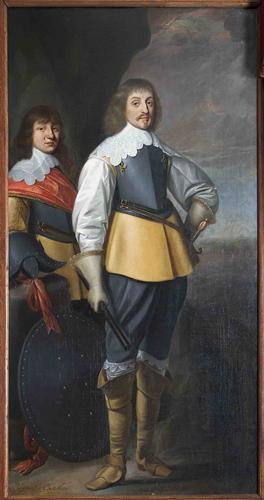 Double portrait de Johan Maurits van Nassau-Siegen (1604-1679) et Johan Ernst van Nassau-Siegen (1618-1639) - Gerrit van Honthorst image 1 reproduction de peinture à l’huile