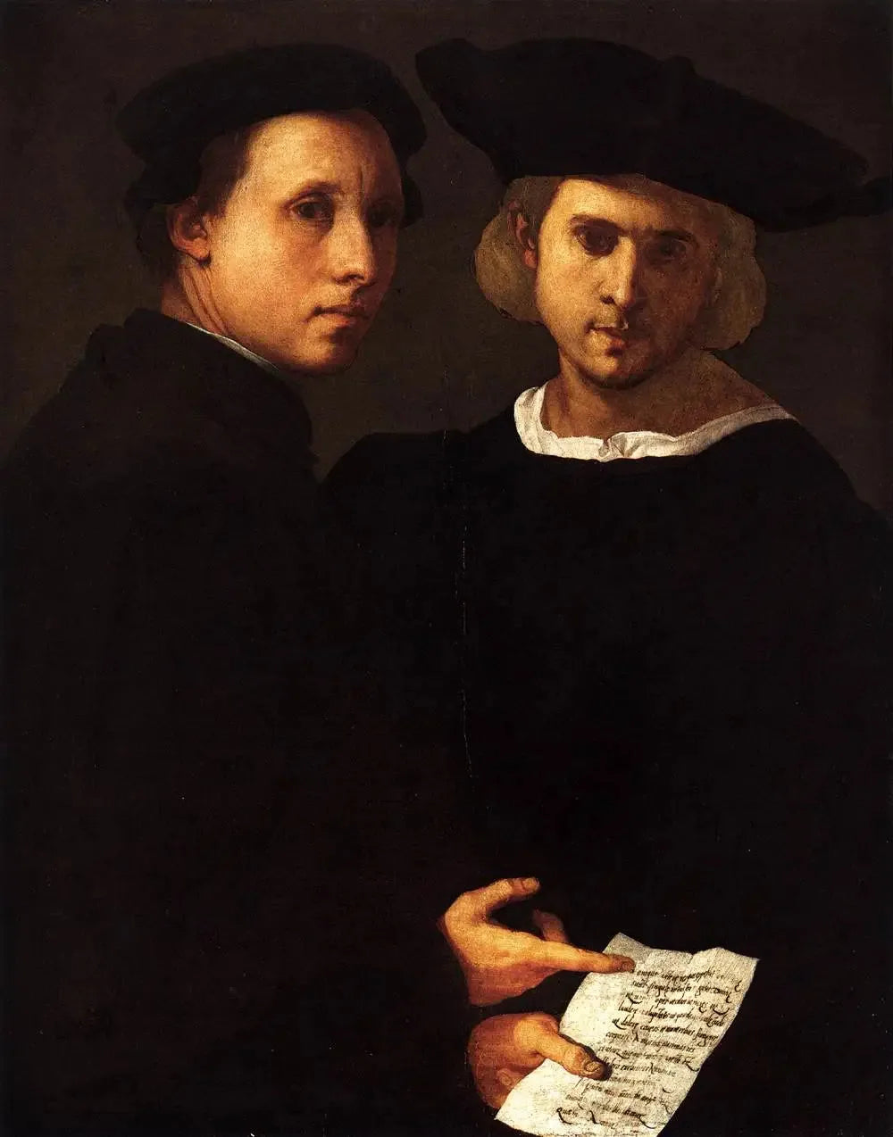 Double portrait - Pontormo image 1 copie de tableau peinte à la main