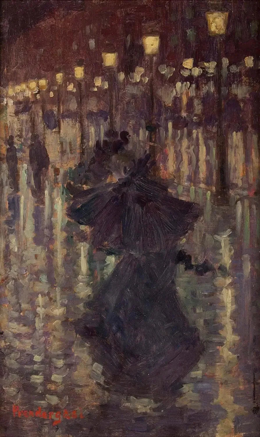 Douche du soir, Paris - Maurice Prendergast image 1 tableau peint à l’huile sur toile