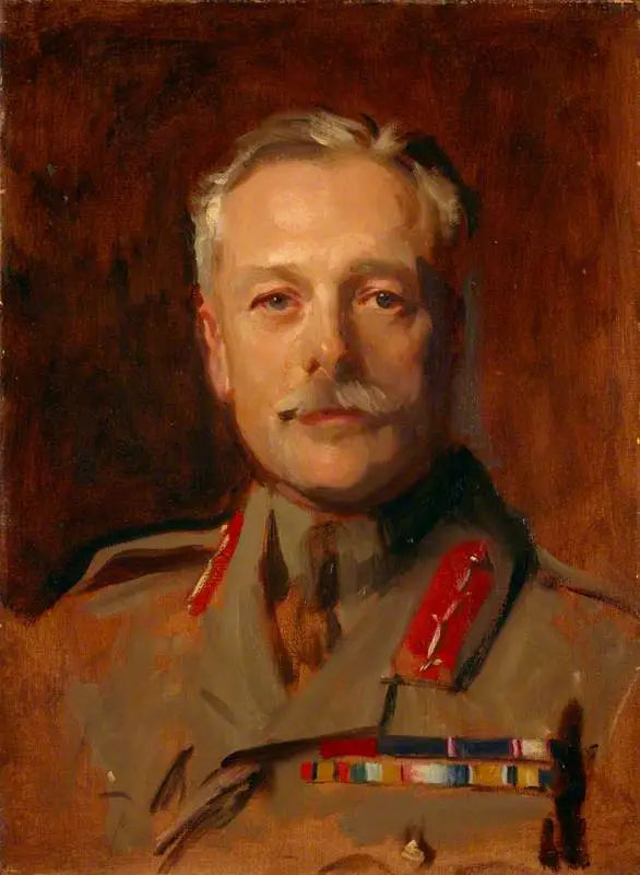 Douglas Haig, 1er comte Haig, 1861-1928. Soldat (étude pour un portrait dans l'exposition « Officiers généraux de la Première Guerre mondiale, 1914-1918 », à la National Portrait Gallery de Londres) - John Singer Sargent image 1 copie peinte à la main à l’huile