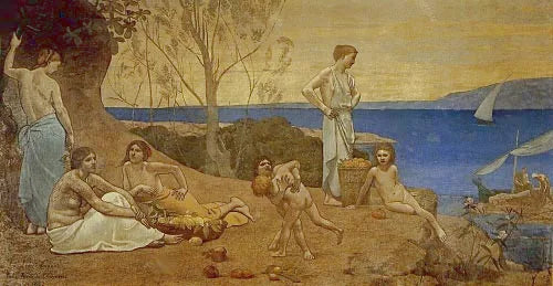 Doux Pays - Pierre Puvis de Chavannes image 1 reproduction de peinture à l’huile