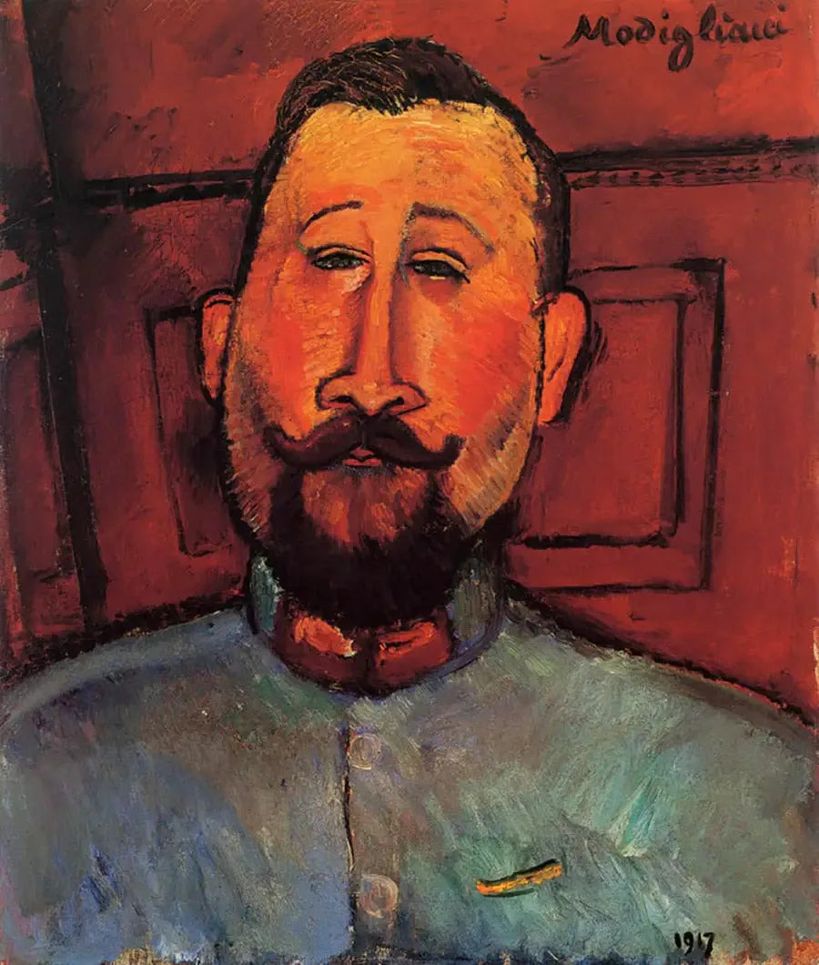 Dr Deveraigne - Le beau major - Amedeo Modigliani image 1 reproduction artisanale de tableau