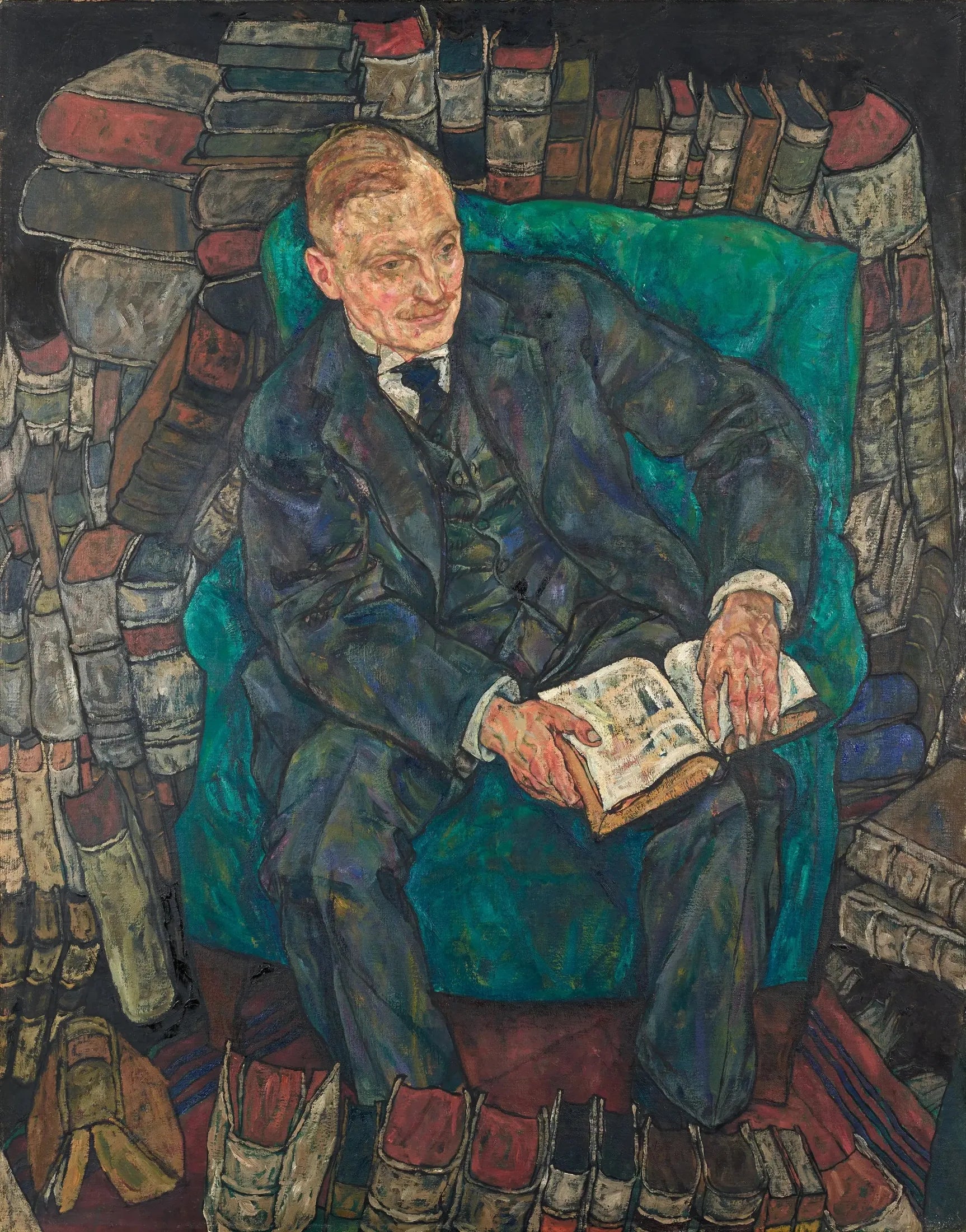 Dr Hugo Koller - Egon Schiele image 1 copie peinte à la main à l’huile
