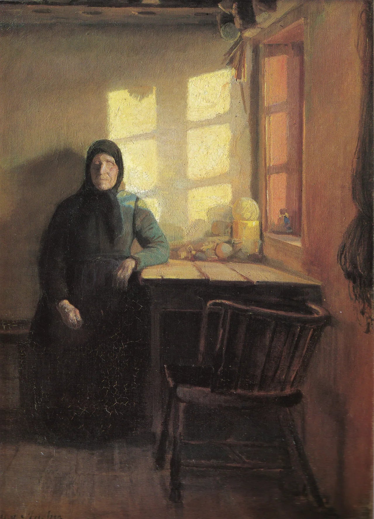 Du soleil dans la chambre de l'aveugle - Anna Ancher image 1 copie de tableau peinte à la main