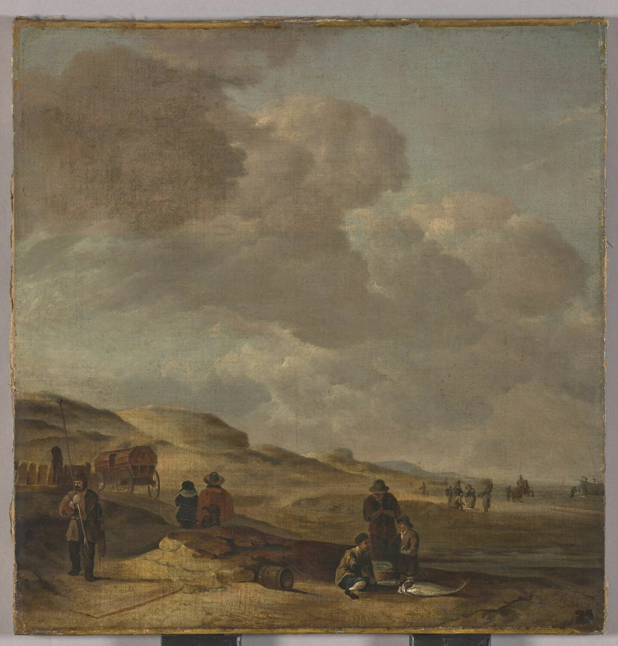 Les Dunes, avec pêcheurs au premier plan - Hendrick Dubbels