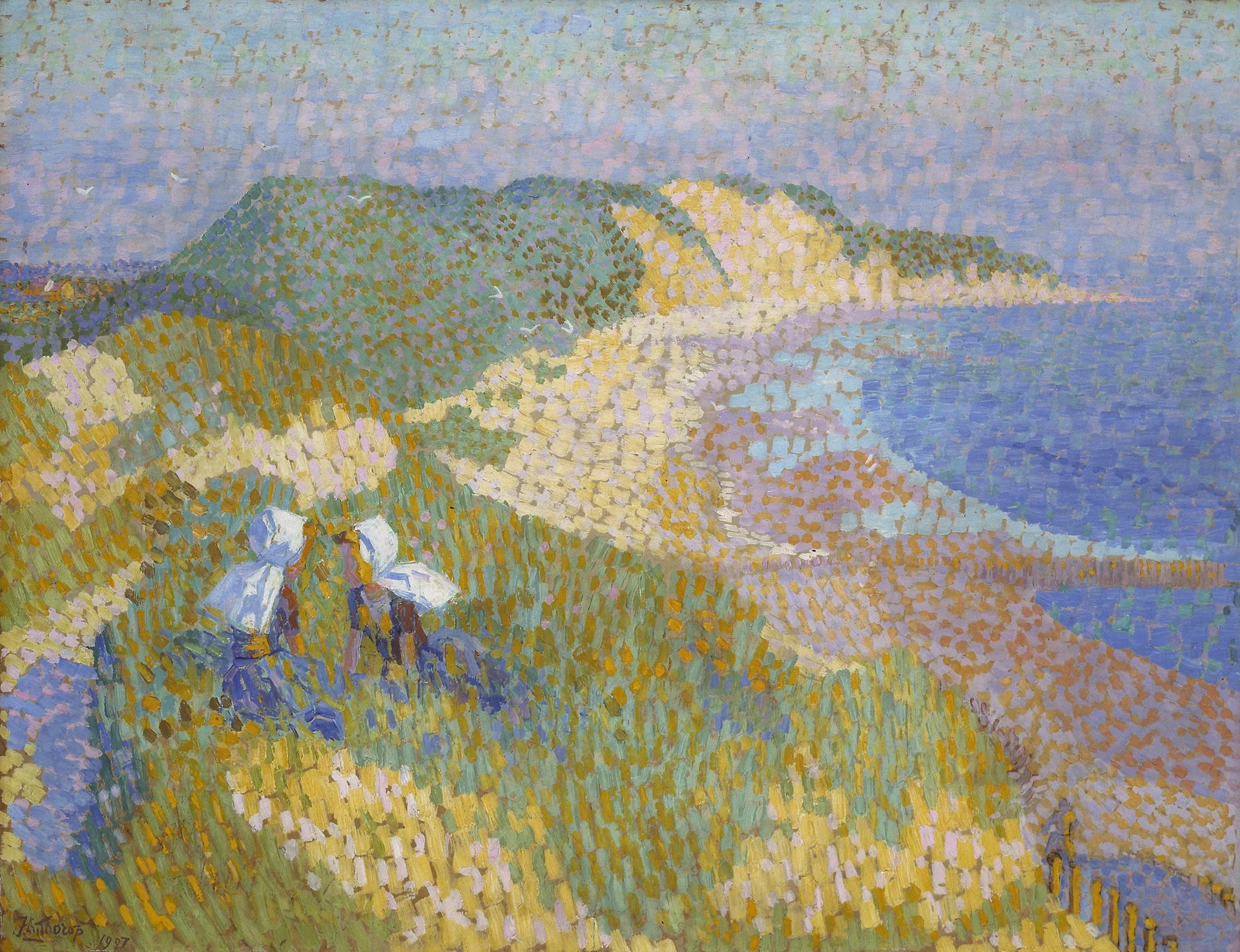 Dunes et mer à Zoutelande - Jan Toorop image 1 reproduction de peinture à l’huile