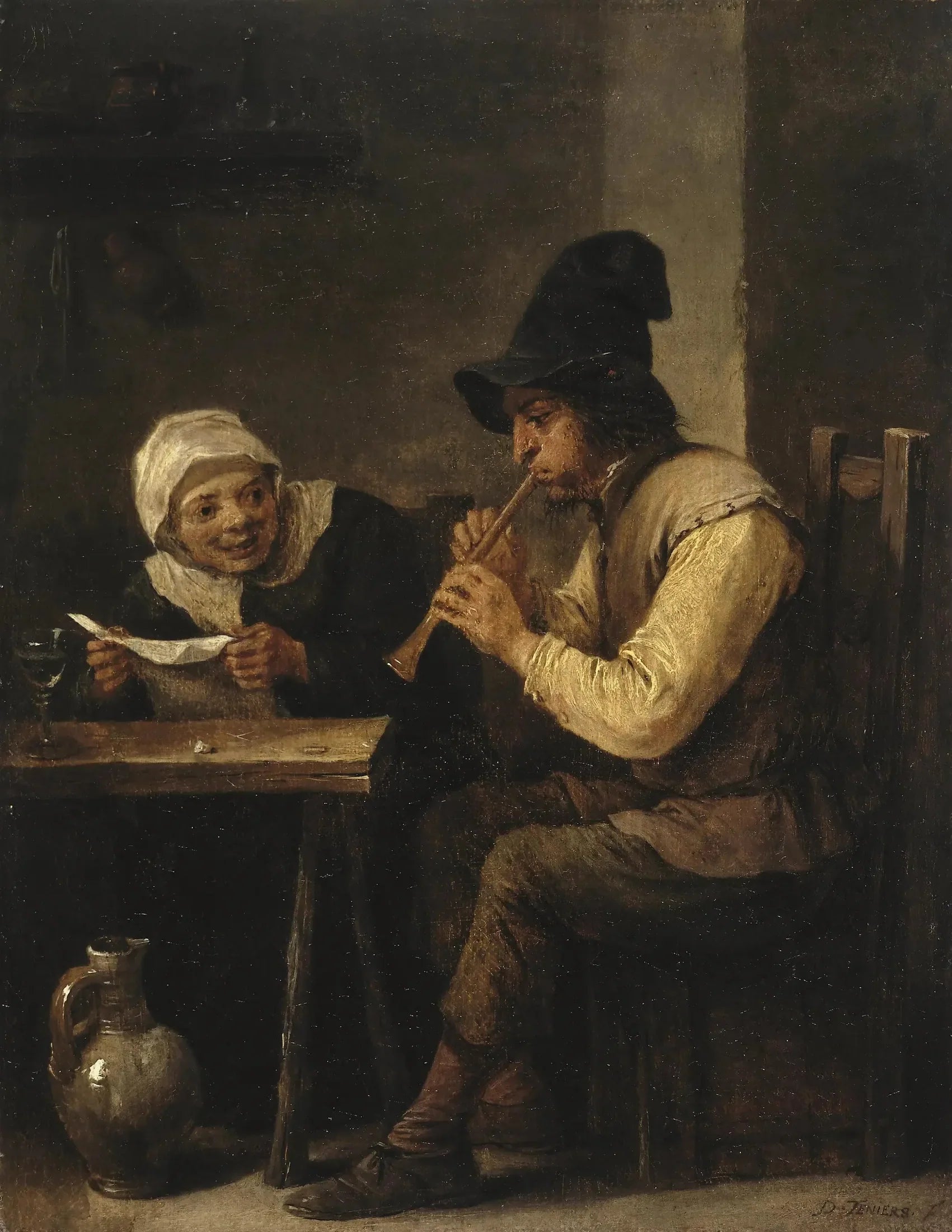 Duo - David Teniers le Jeune image 1 copie peinte à la main à l’huile
