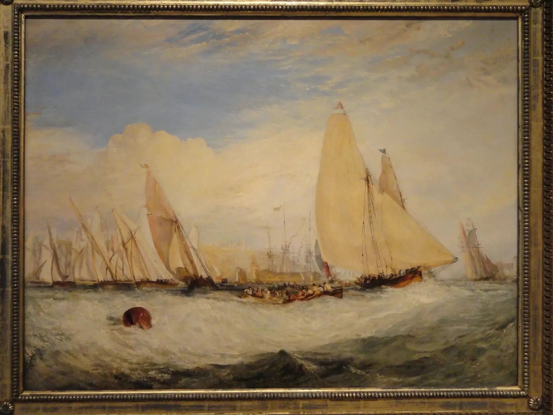 East Cowes Castle, the Seat of J. Nash, Esq., the Regatta Beating to Windward - J. M. W. Turner image 1 copie peinte à la main à l’huile