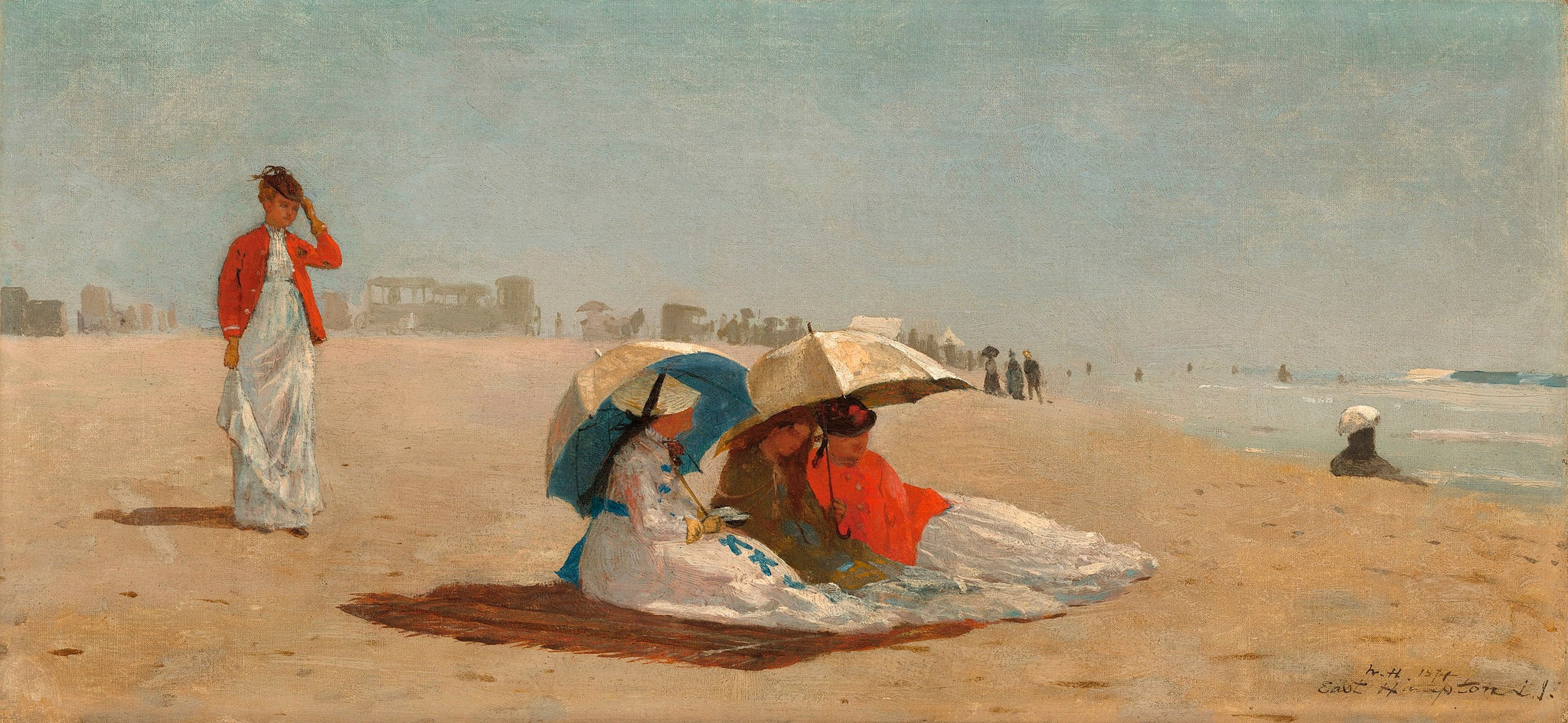 East Hampton Beach, Long Island - Winslow Homer image 1 copie de tableau peinte à la main