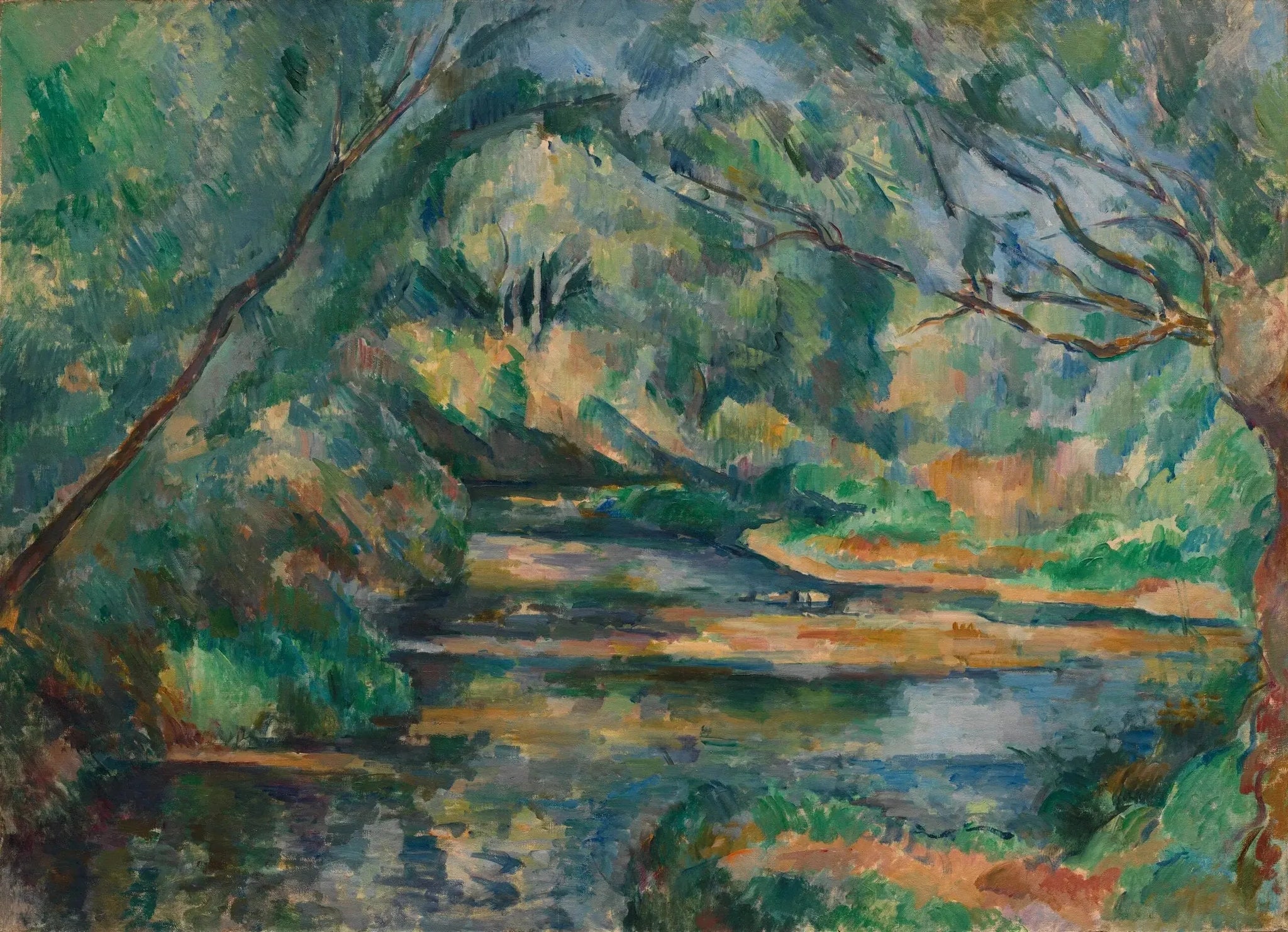 Eau courante en sous-bois - Paul Cézanne image 1 copie peinte à la main à l’huile